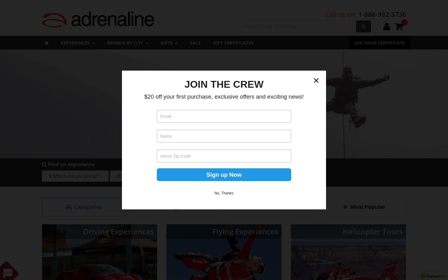 Adrenaline Homepage