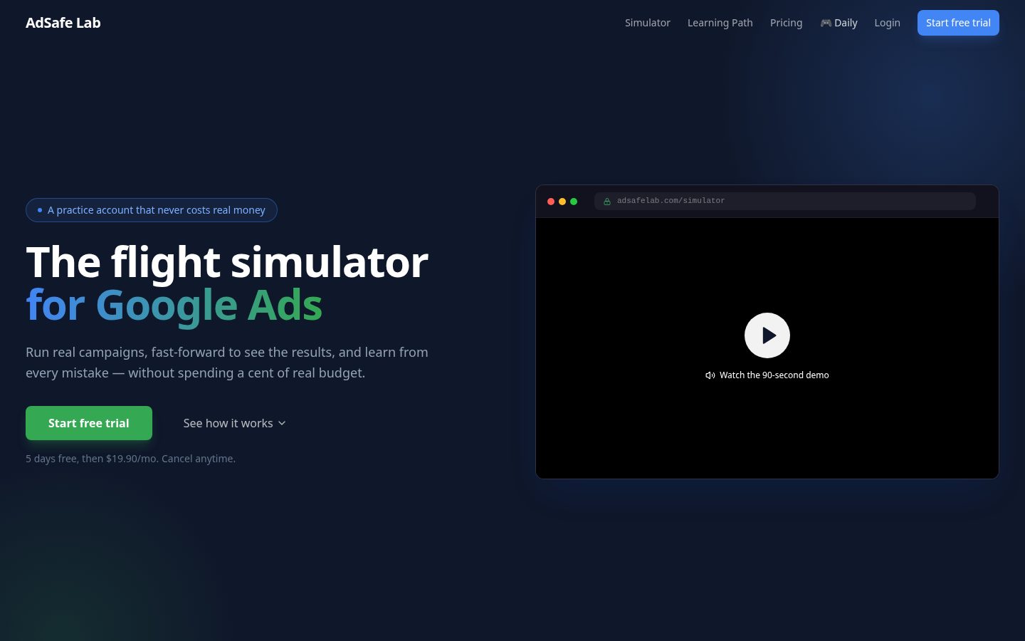 AdSafe Lab Homepage