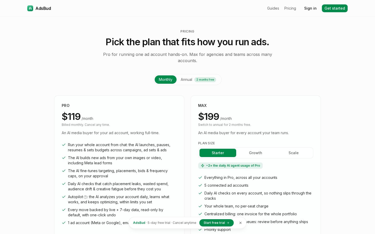 AdsBud Pricing