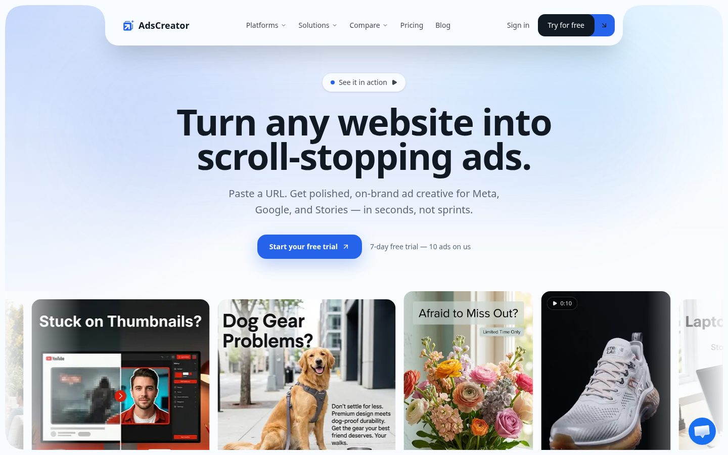 AdsCreator Homepage