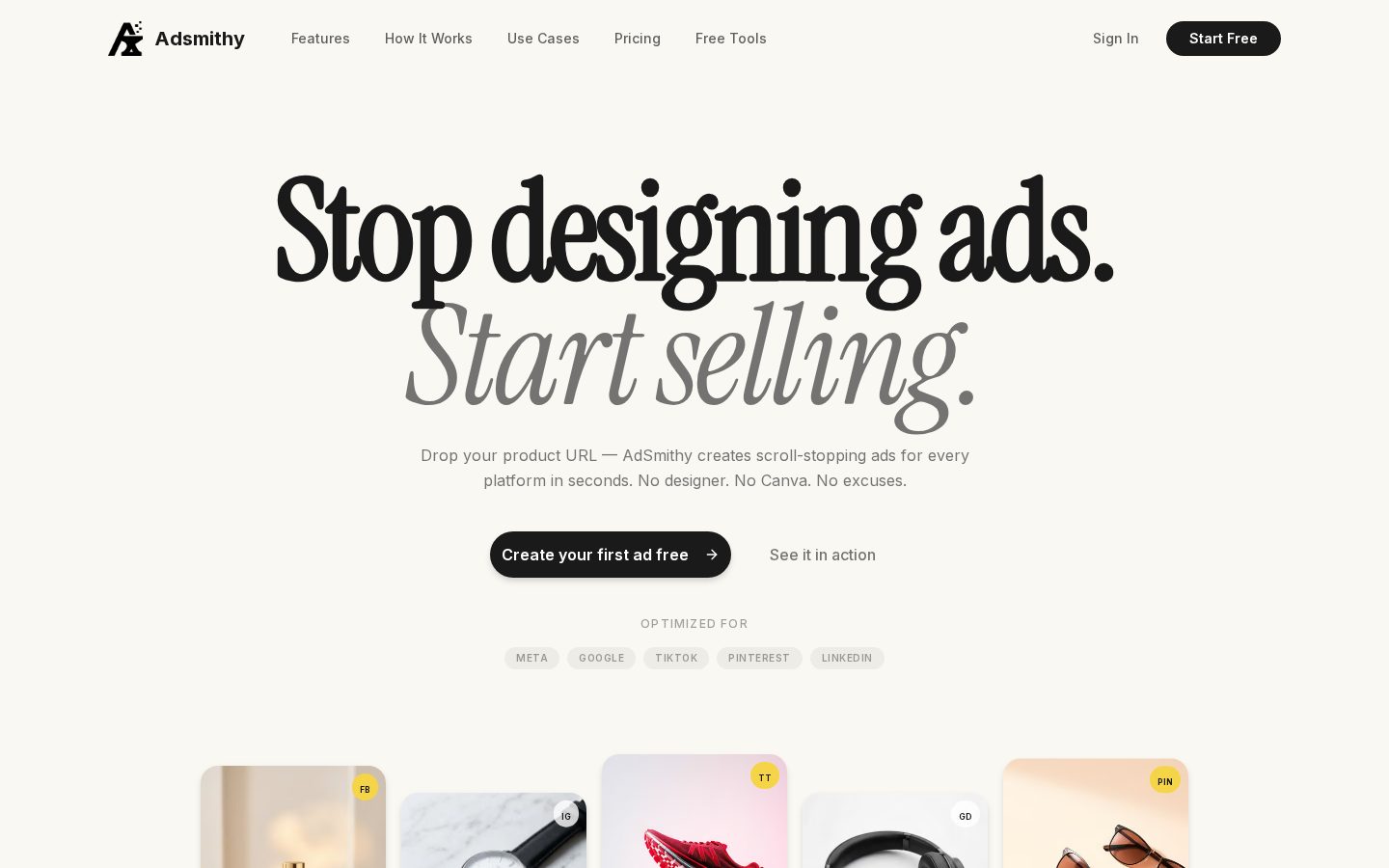 adsmithy.com Homepage