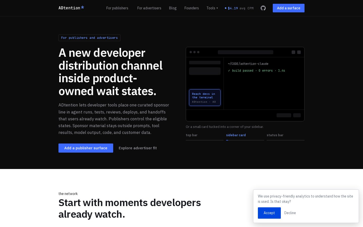 ADtention Homepage