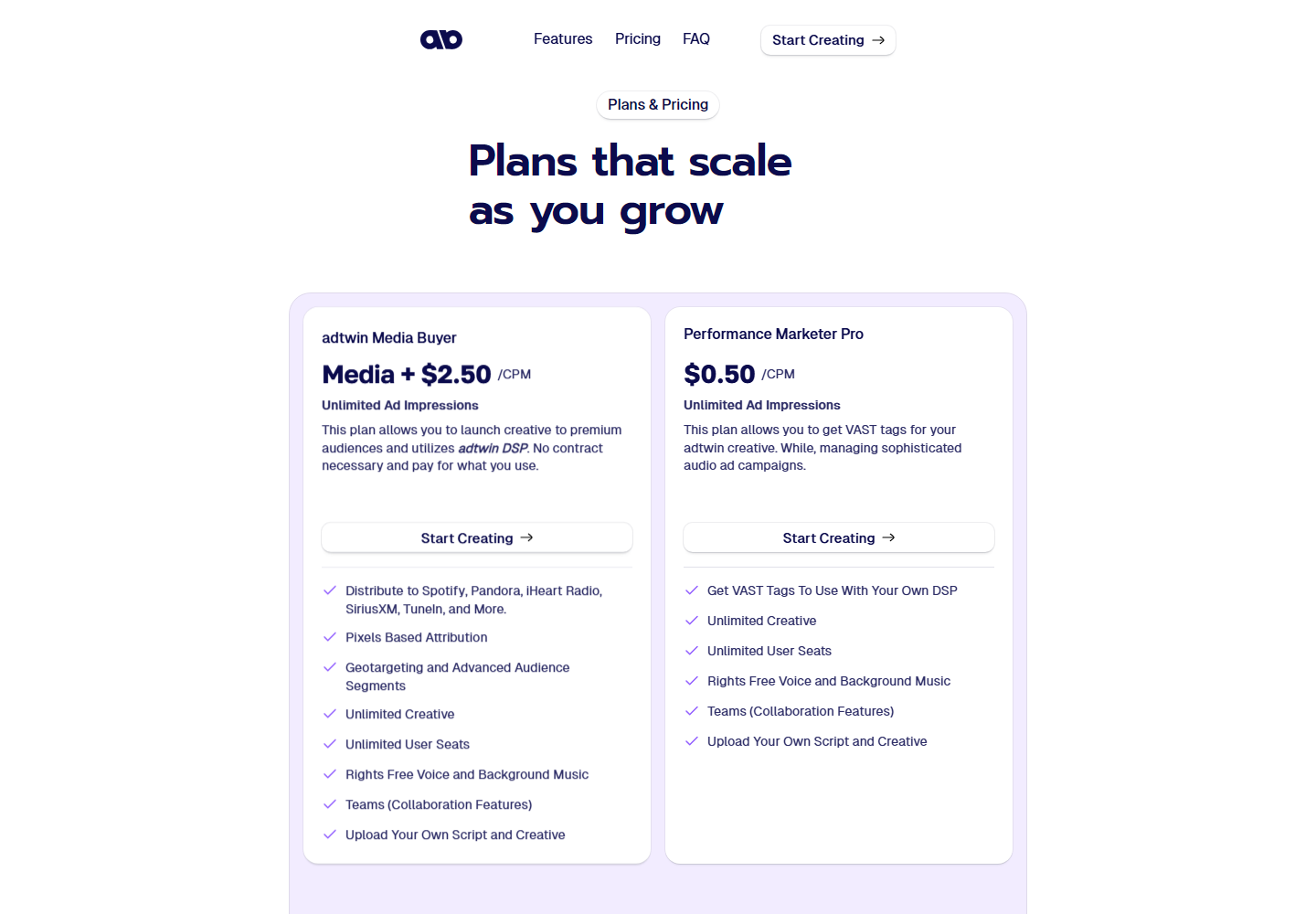 Adtwin pricing