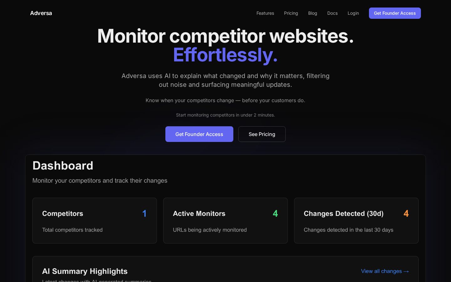 Adversa.io Homepage