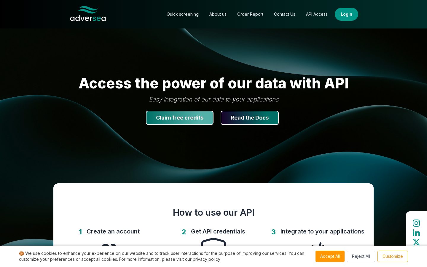 Adversea Homepage