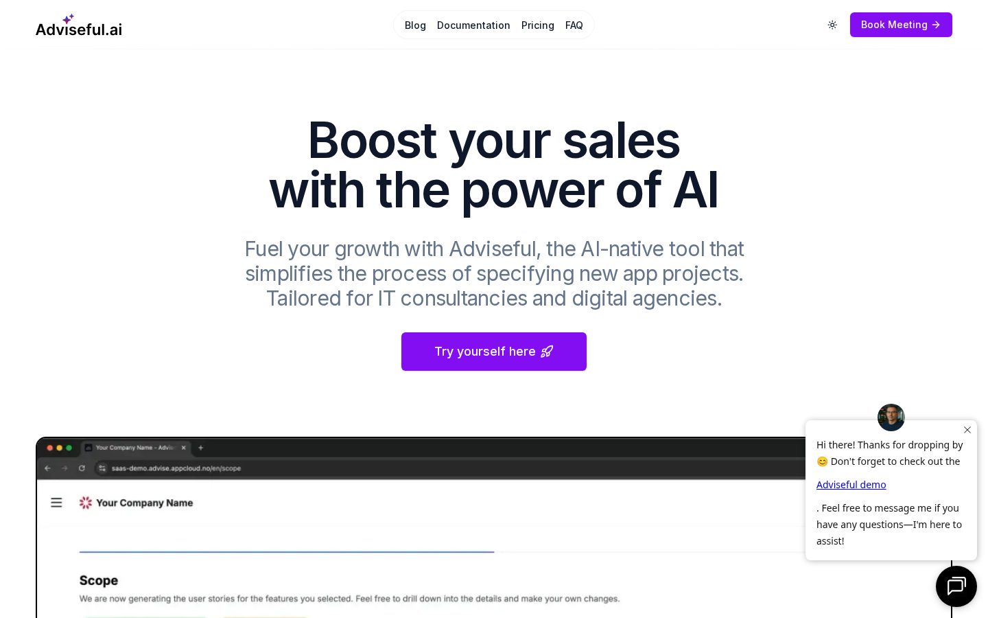 Adviseful.ai Homepage