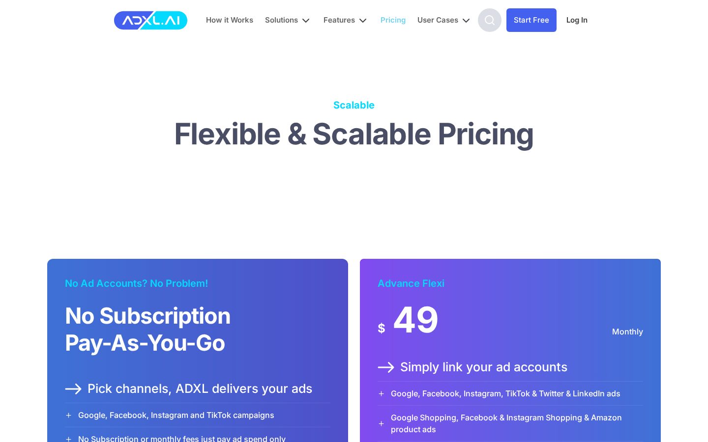 Adxl AI Pricing