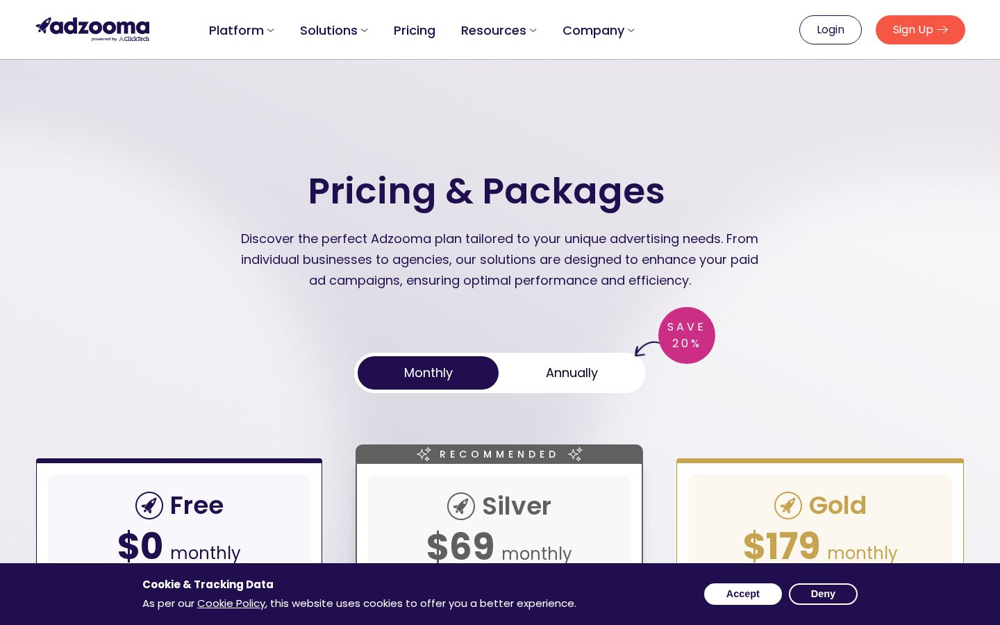 Adzooma Pricing