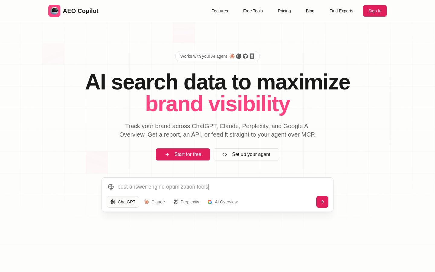 AEO Copilot Homepage