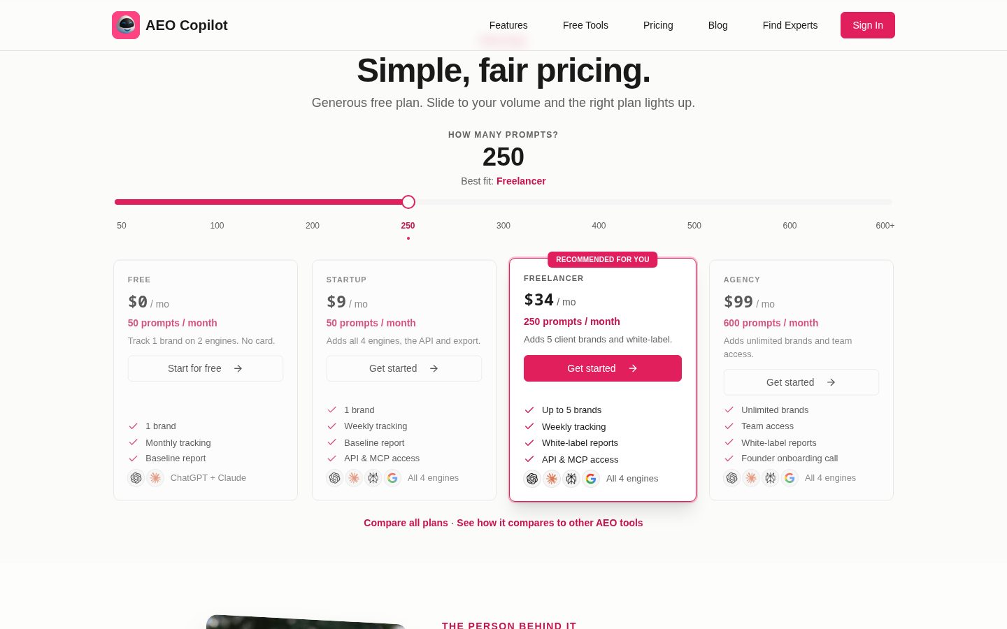 AEO Copilot Pricing