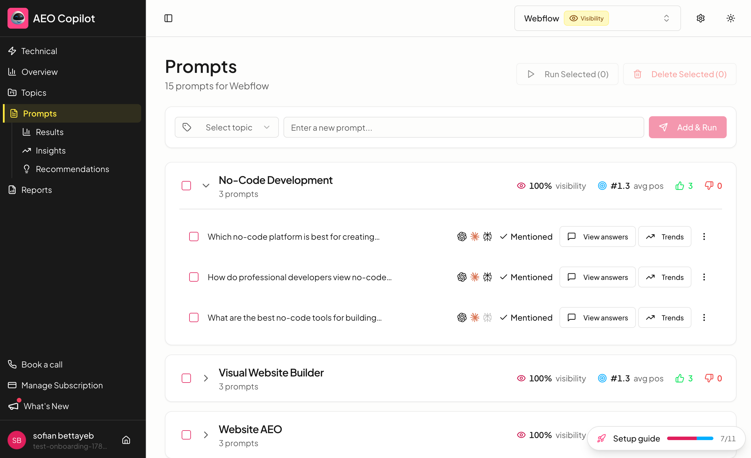 Prompt overview