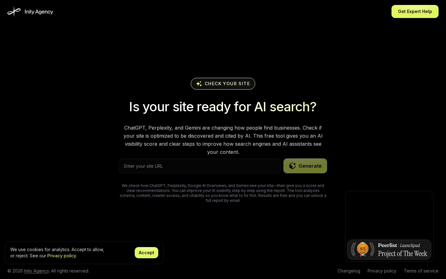 AEO Technical Check Homepage