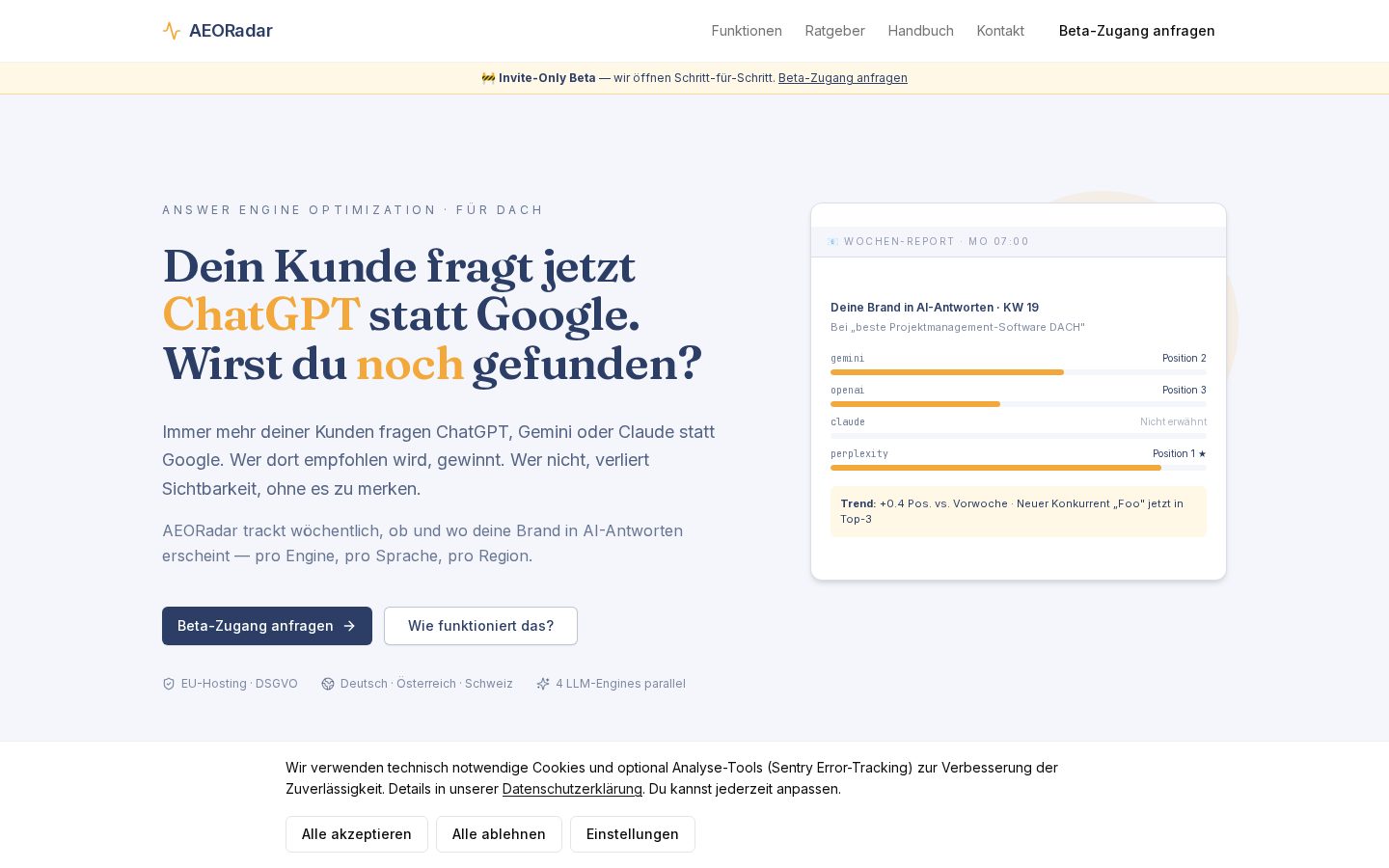 AEORadar Homepage