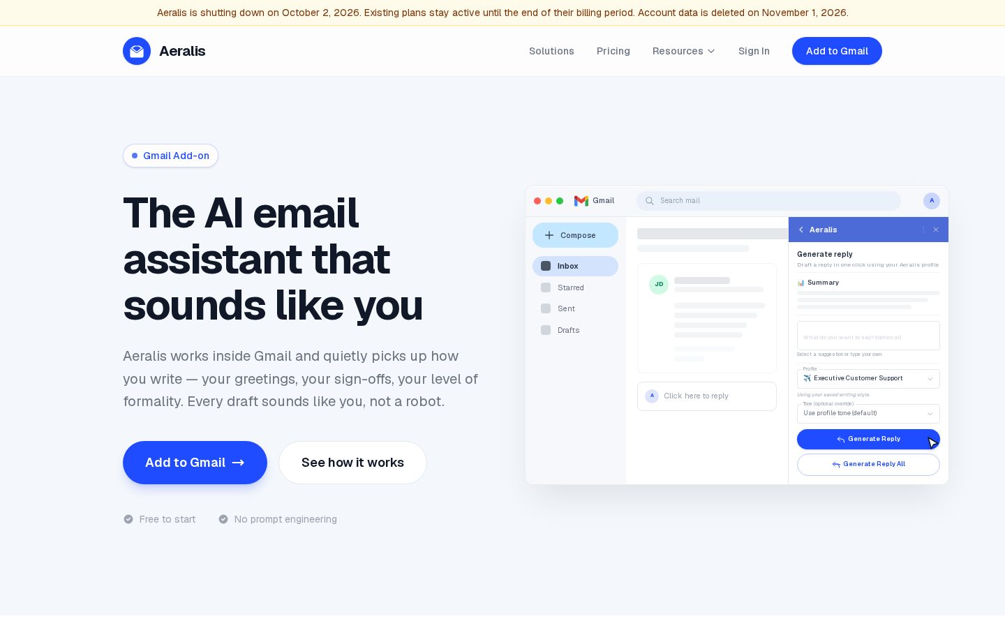 Aeralis Homepage