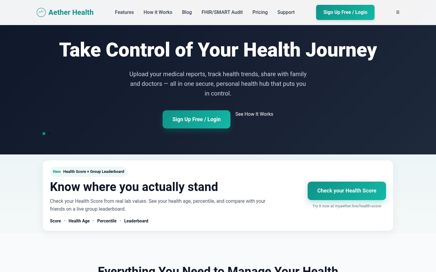 Aether Homepage