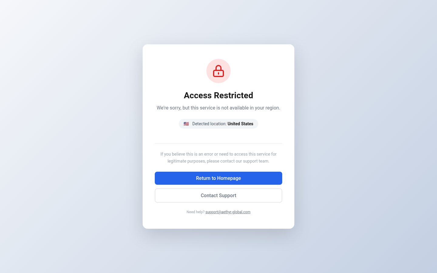 Aethyr One IP licencing platform Homepage