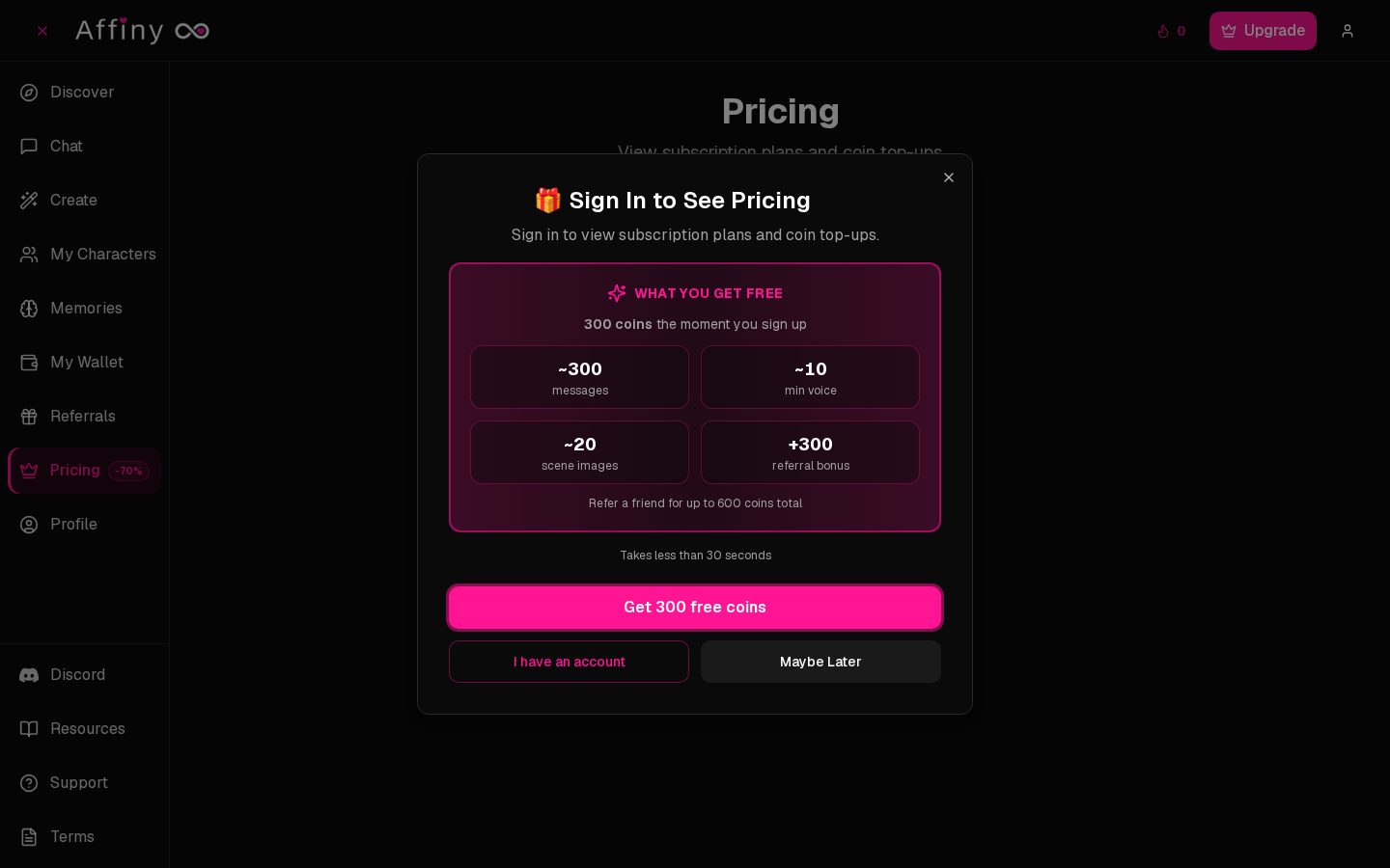 Affiny Pricing