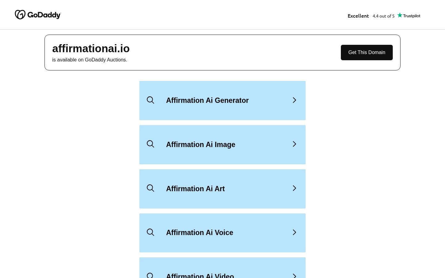 Affirmation AI Homepage