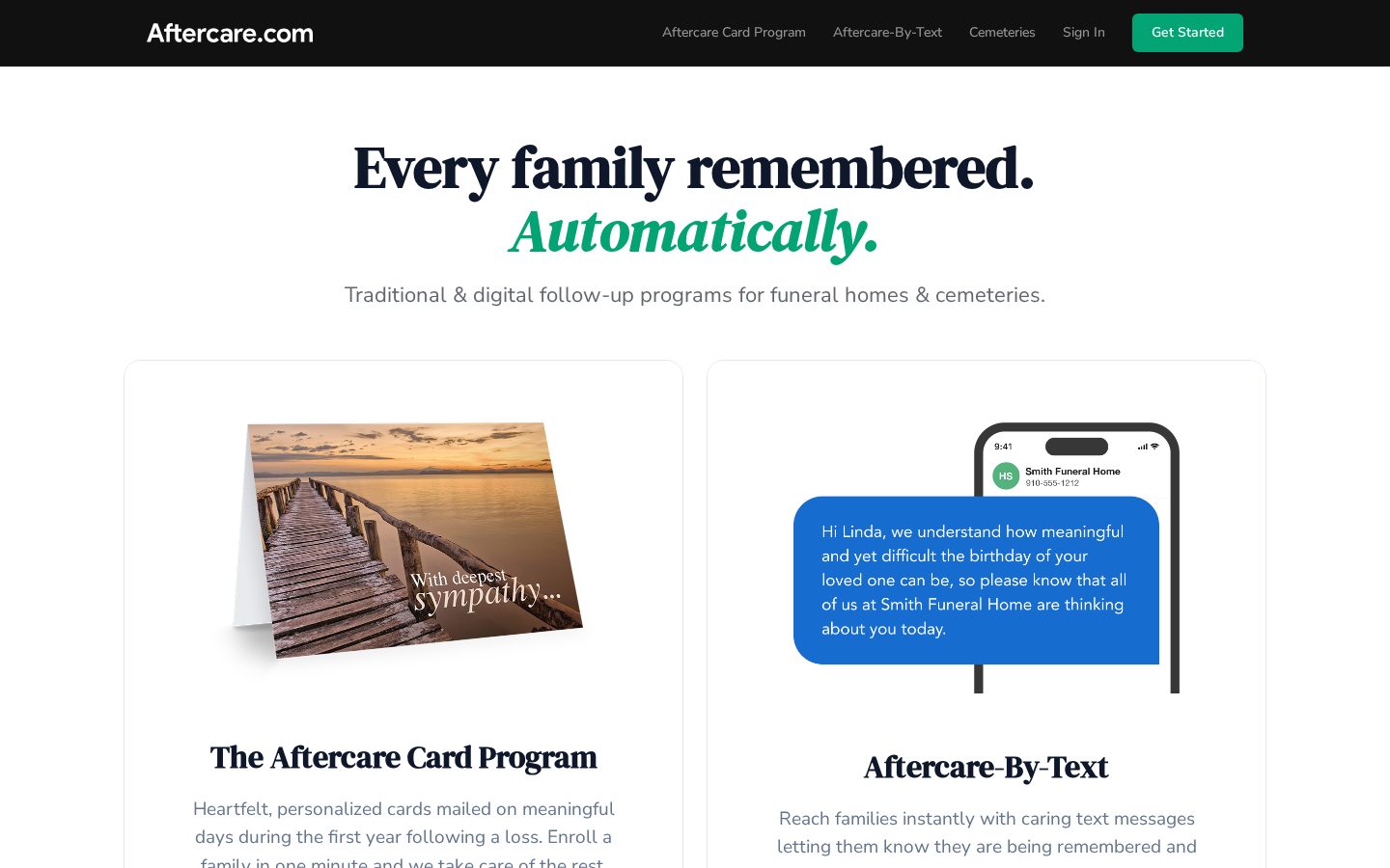 Aftercare Homepage
