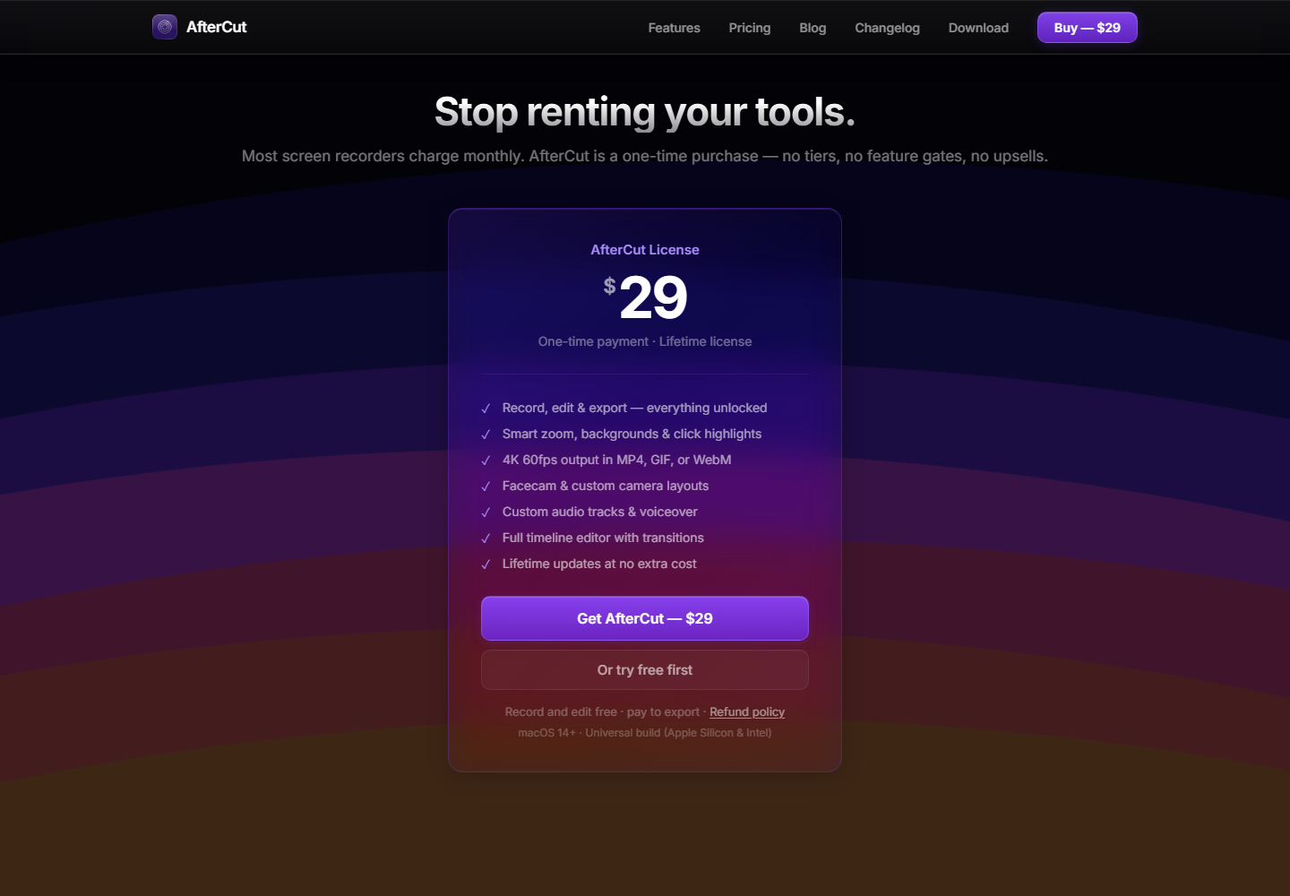 AfterCut pricing