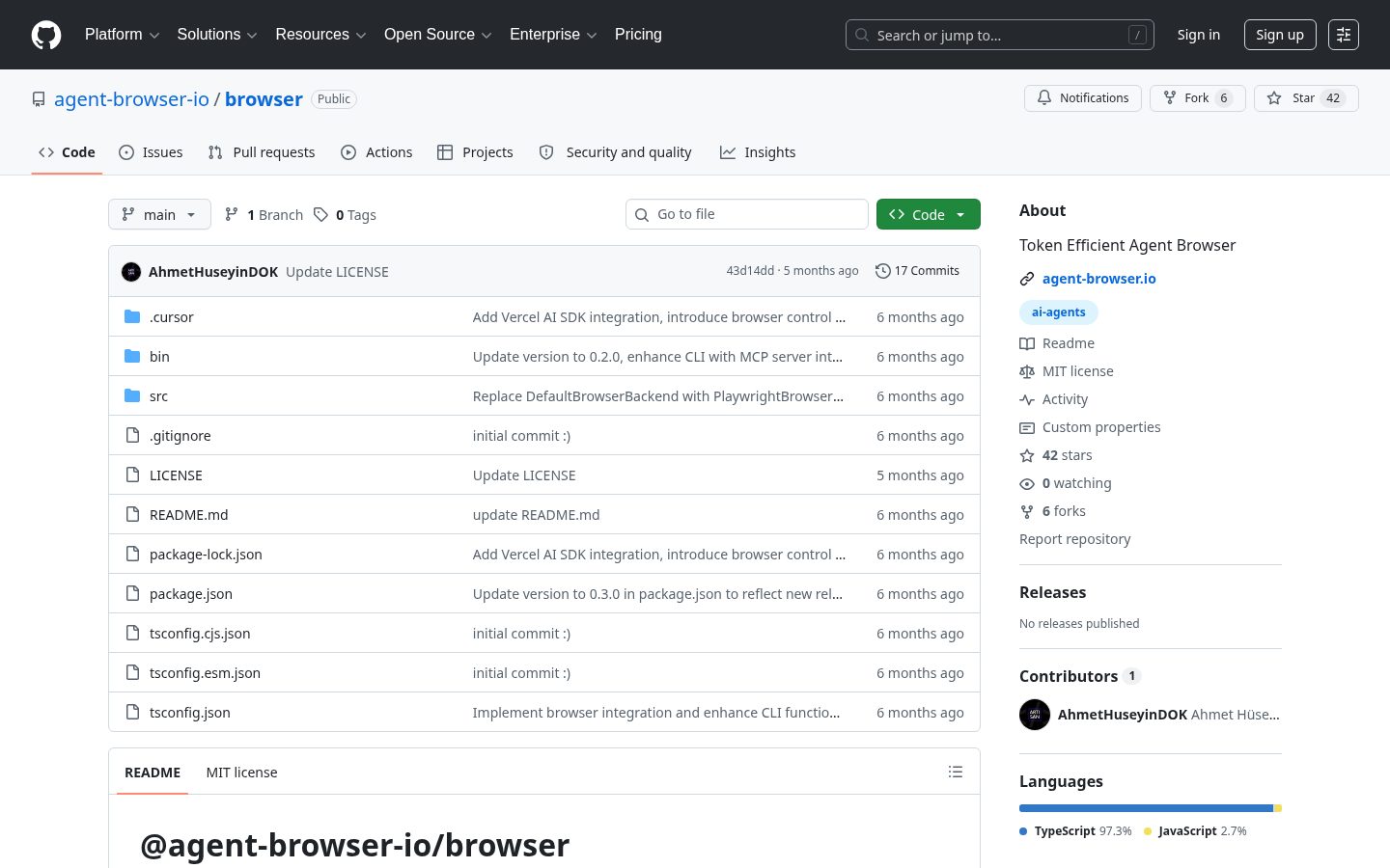 Agent Browser Homepage