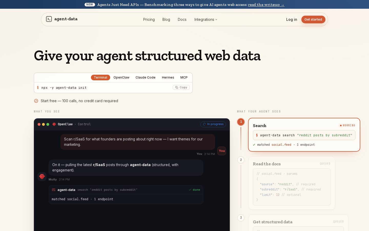 Agent-data Homepage