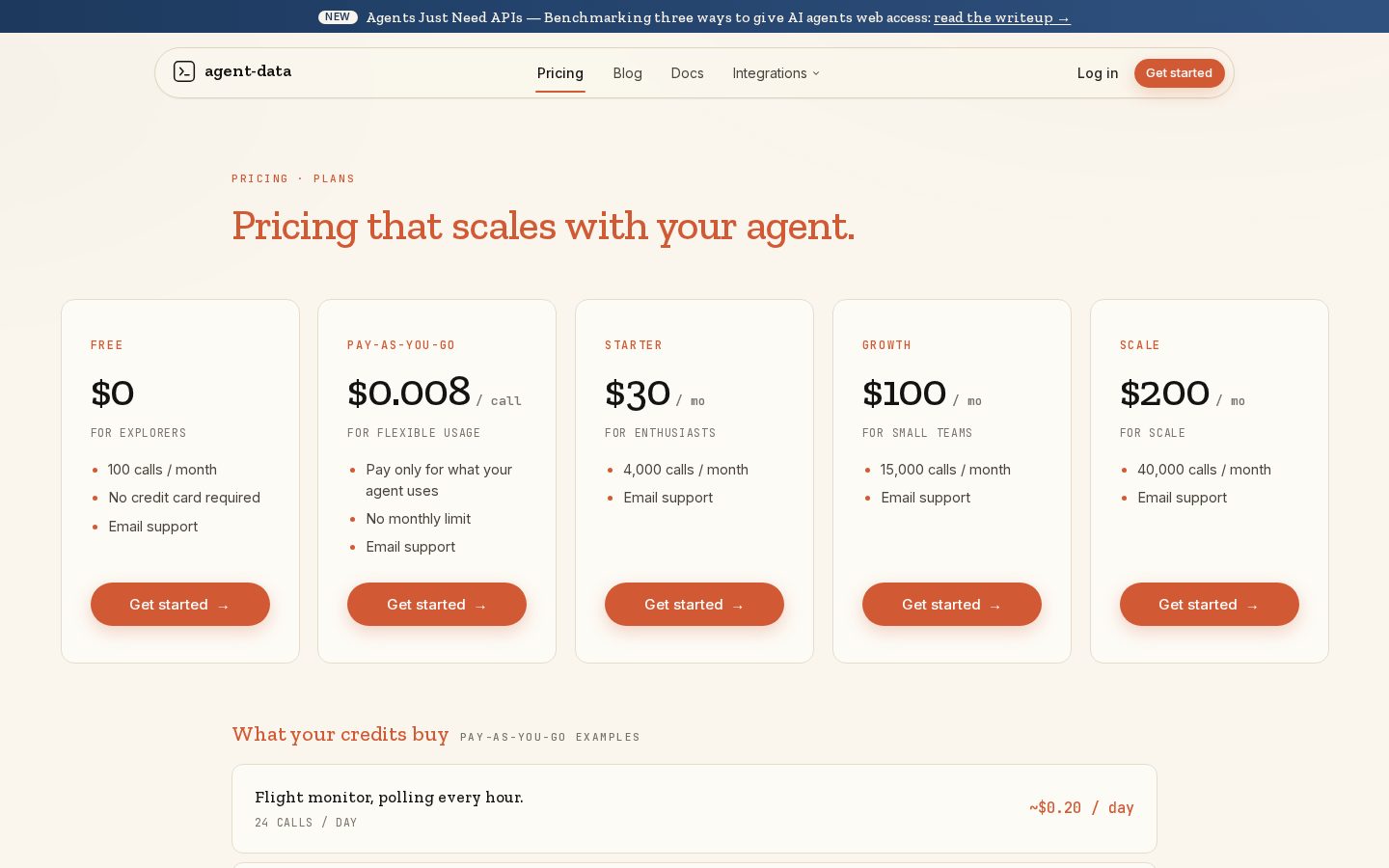 Agent-data Pricing