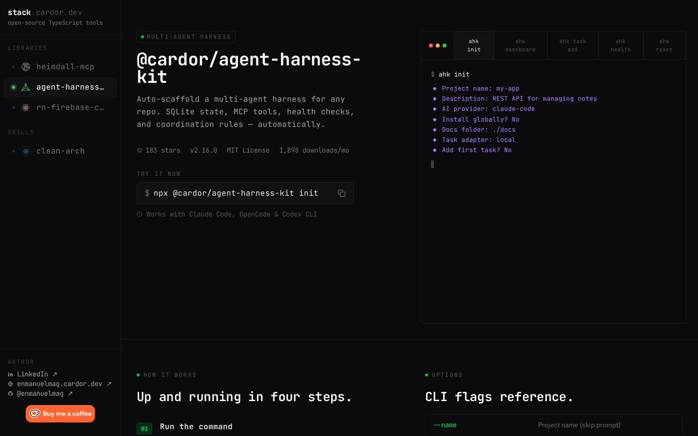 Agent Harness Kit Homepage