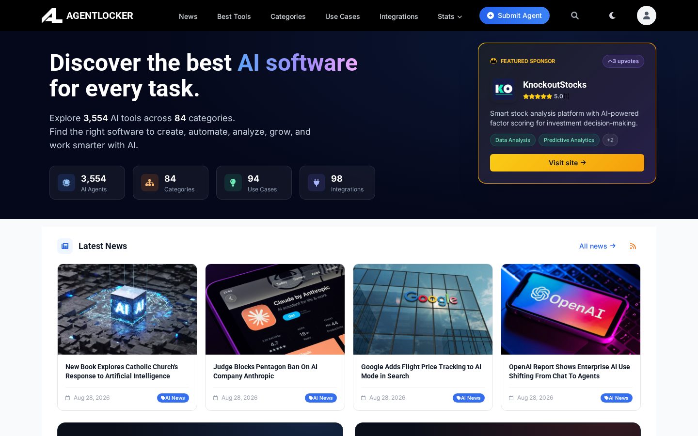 Agent Locker Homepage