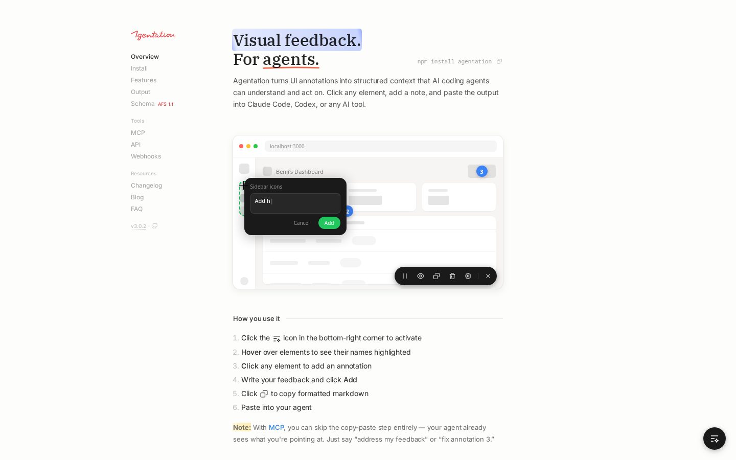 Agentation Homepage