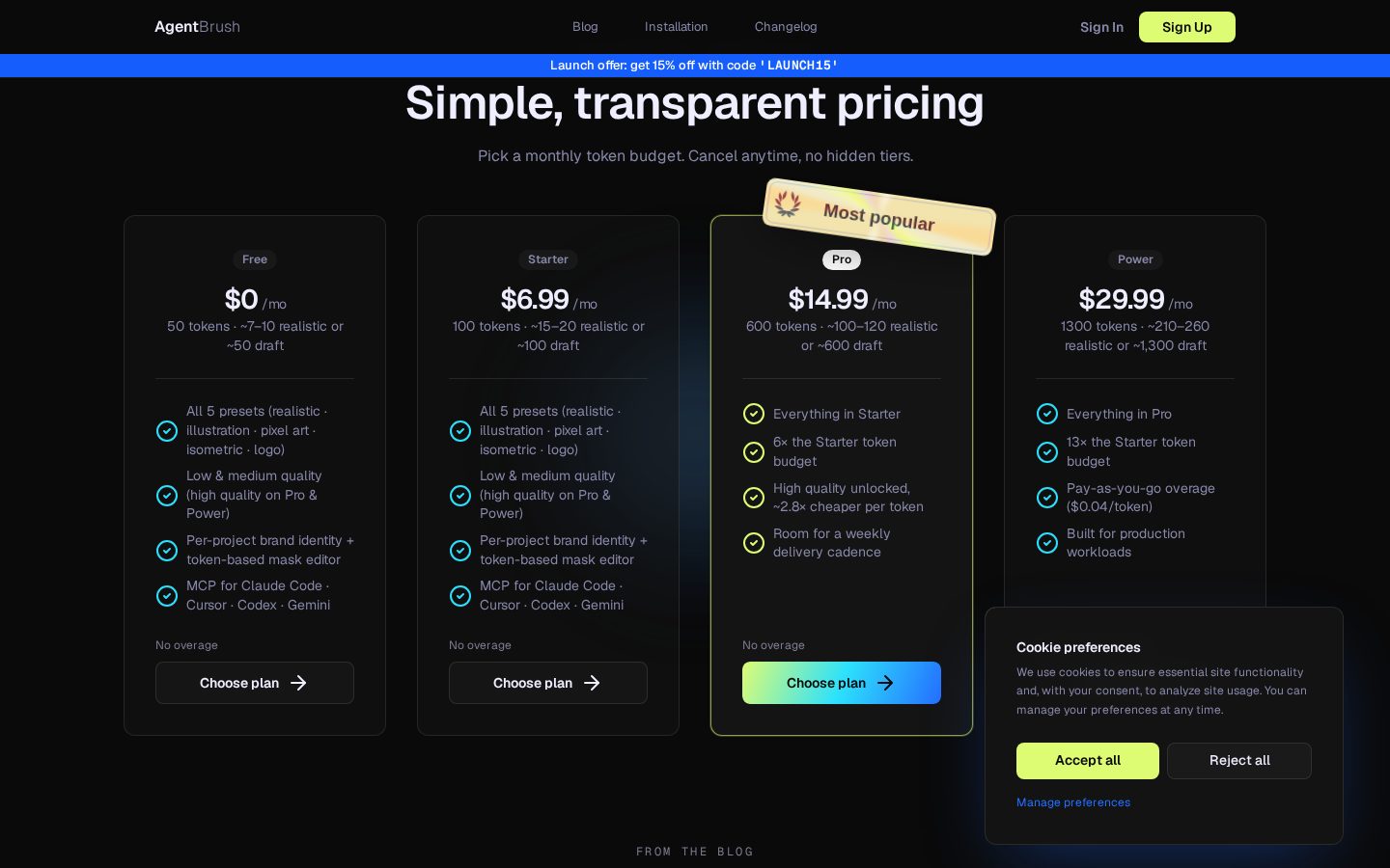 AgentBrush Pricing