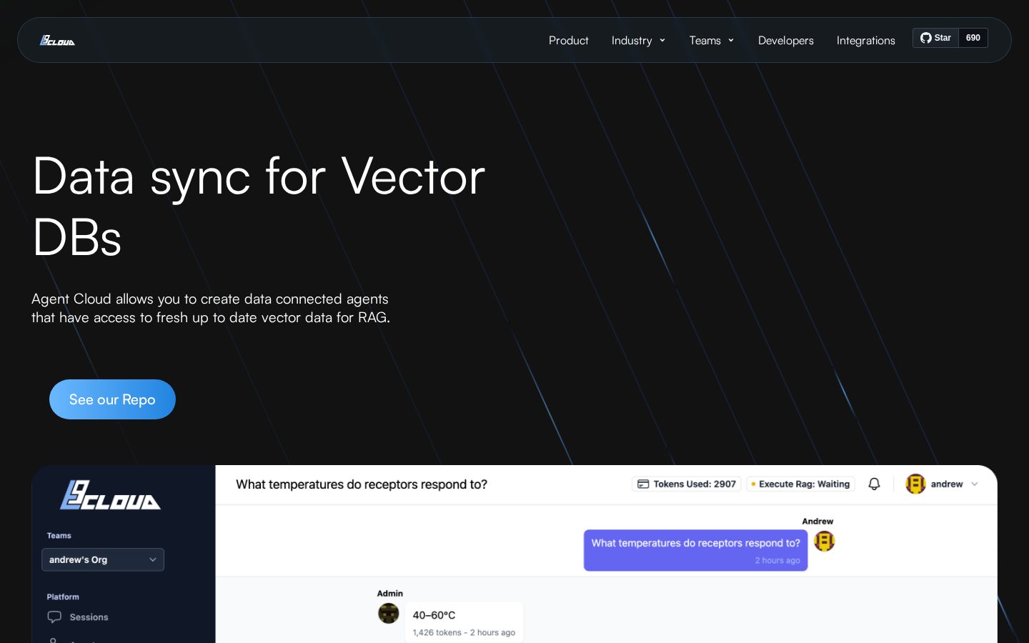 Agentcloud Homepage