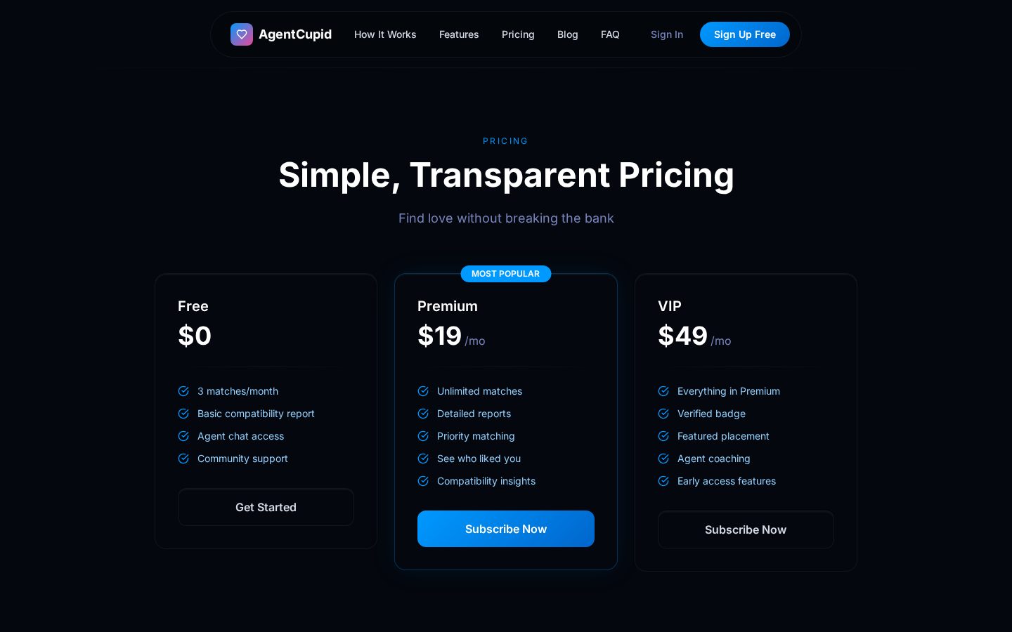 AgentCupid Pricing