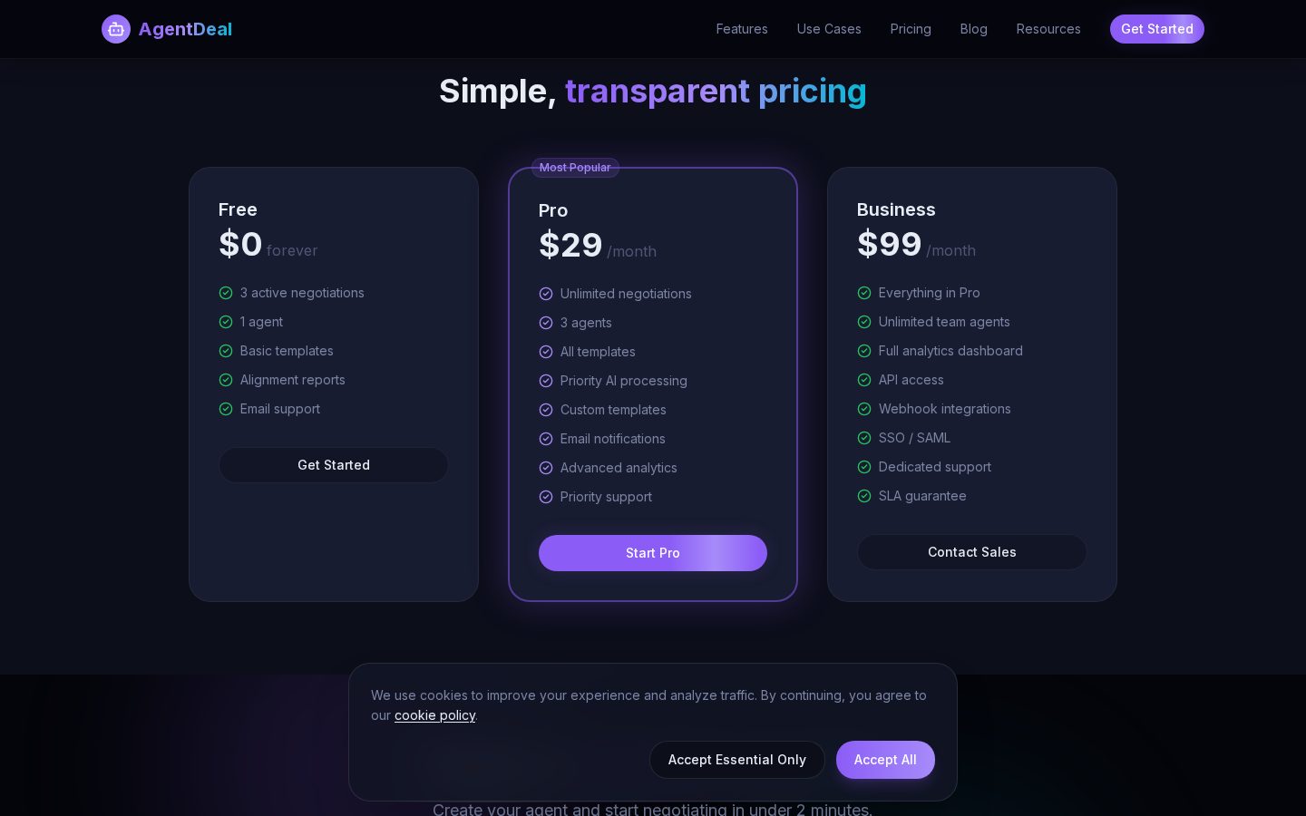 AgentDeal Pricing