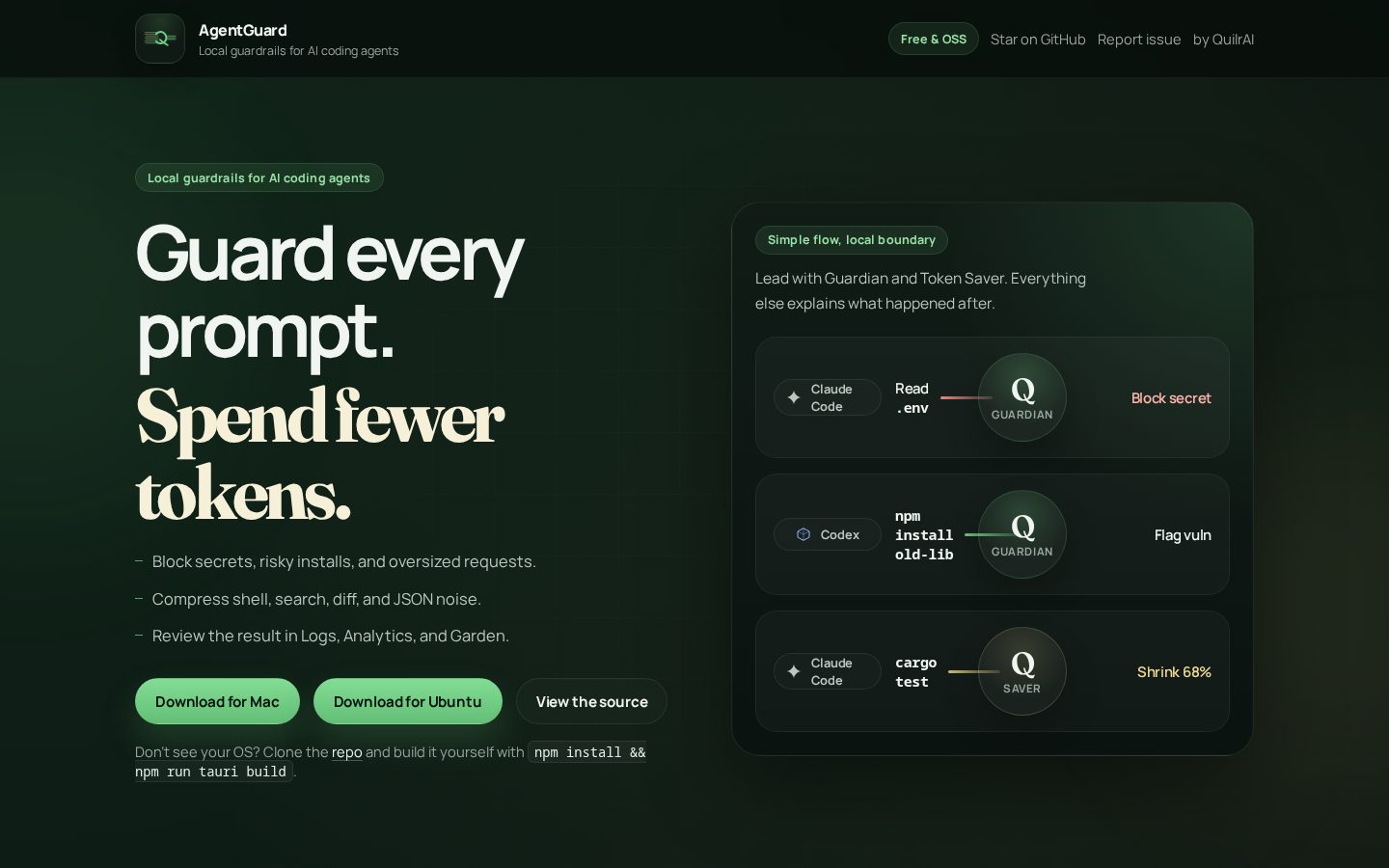 AgentGuard Homepage