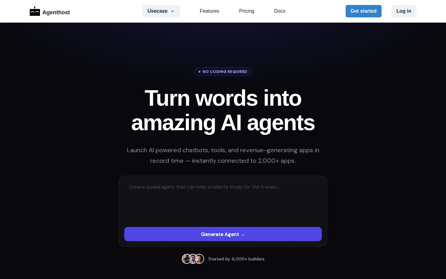 Agenthost Homepage