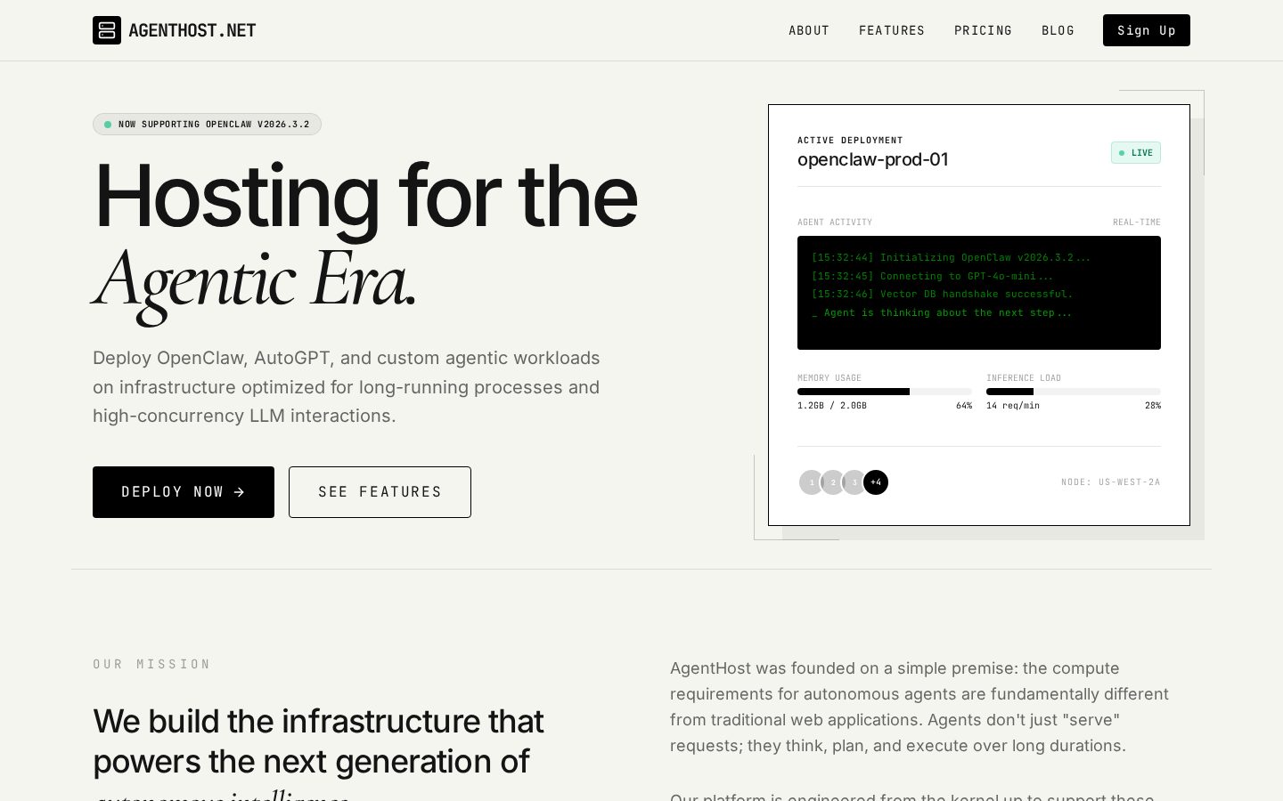 AgentHost.net Homepage