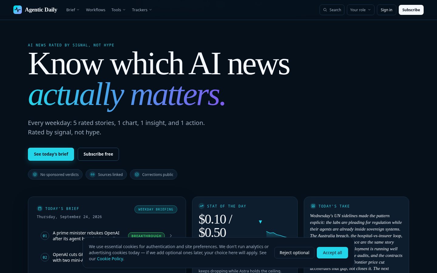 Agentic Daily Homepage
