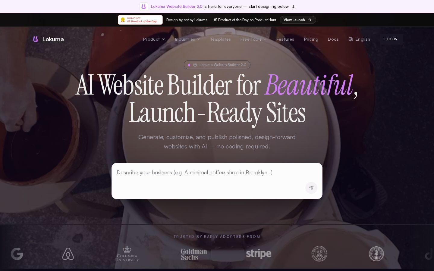 Agentic Website Builder 2.0 by Lokuma Homepage