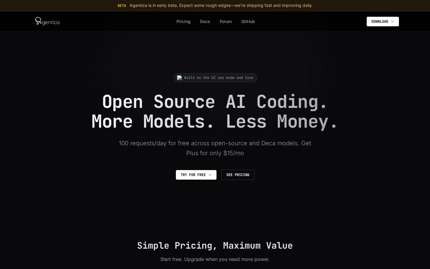 Agentica Homepage