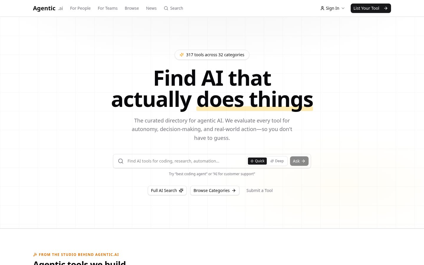 Agentic.ai Homepage