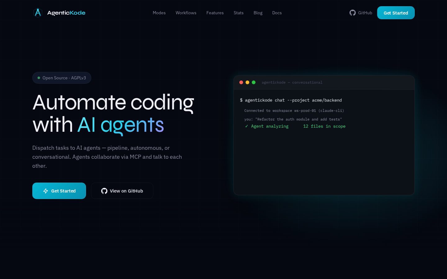 AgenticKode Homepage