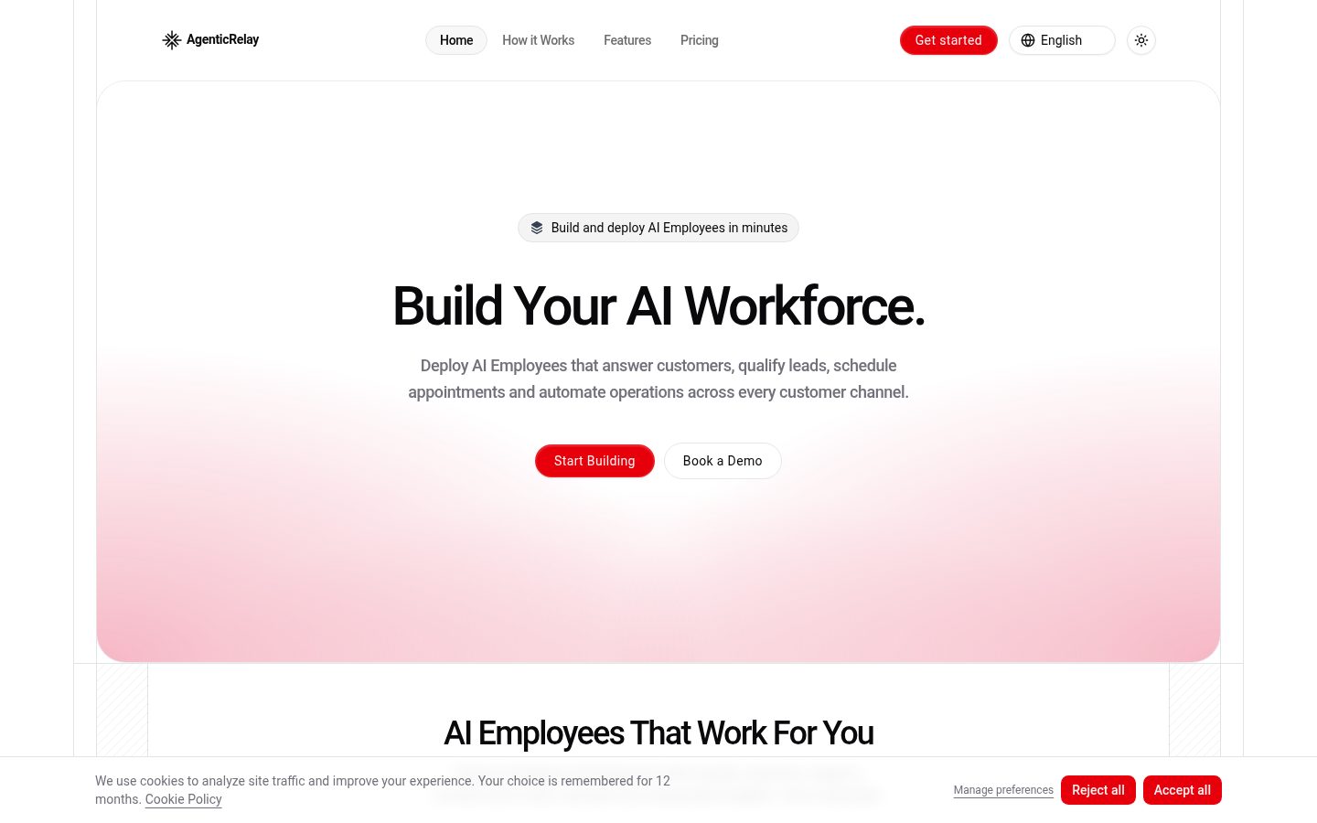 AgenticRelay Homepage