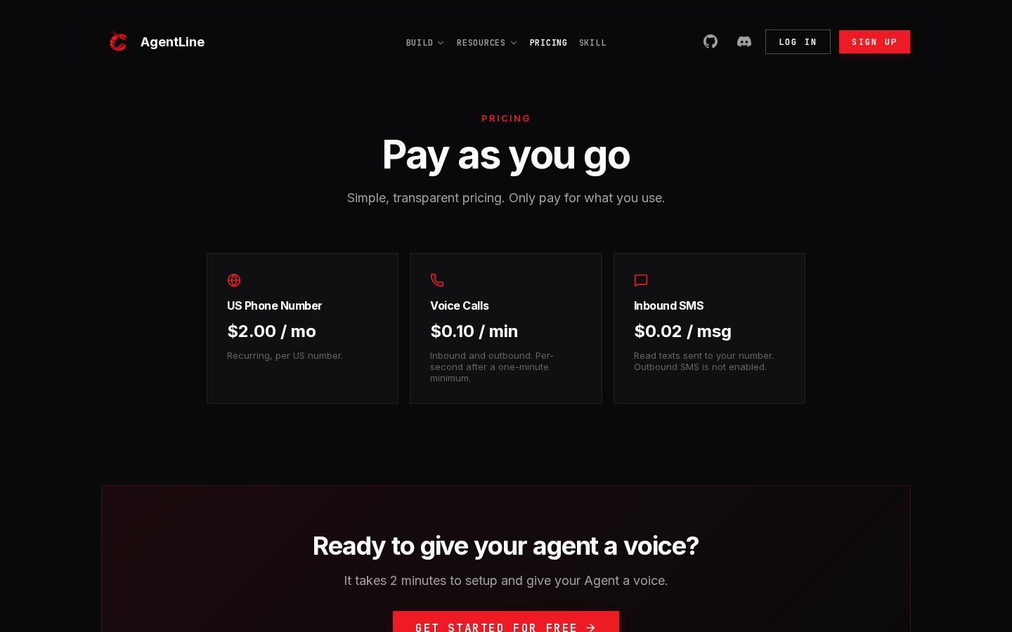 AgentLine Pricing