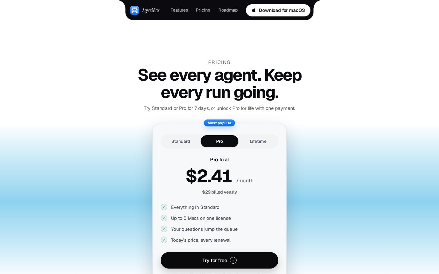 Agentmax Pricing