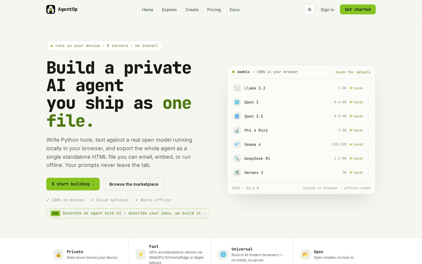 AgentOp Homepage
