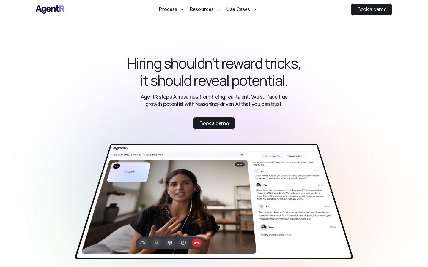 AgentR 2.0 Homepage