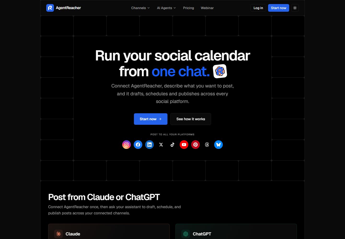 AgentReacher homepage