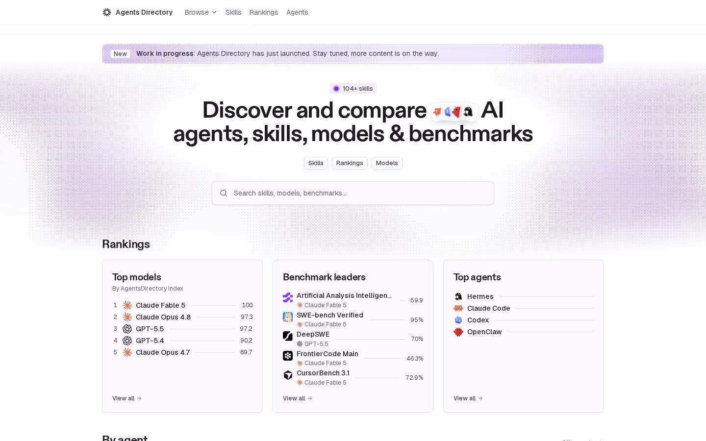 Agents Directory Homepage