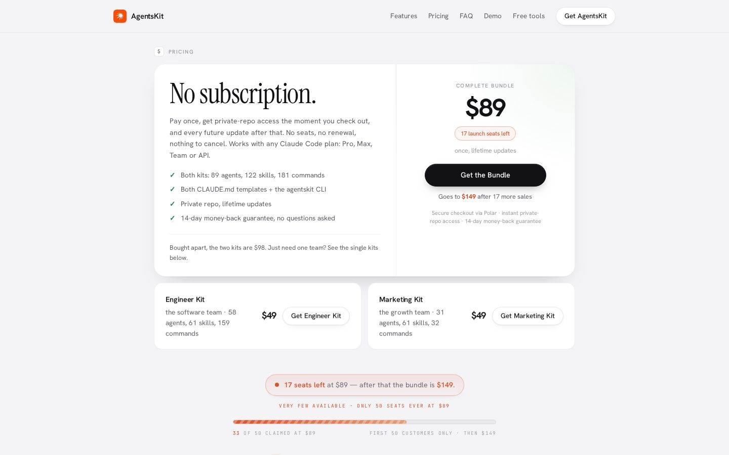 AgentsKit Pricing